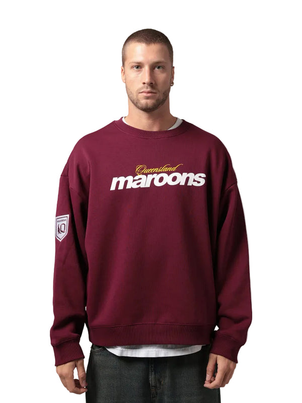 QLD Maroons Adults Supporter Crew Jumper