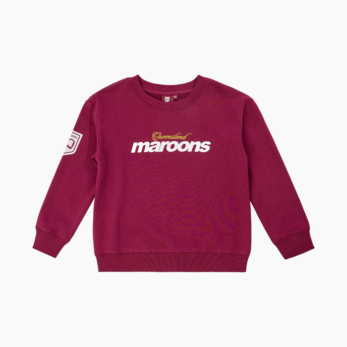 QLD Maroons Kids Supporter Crew Jumper
