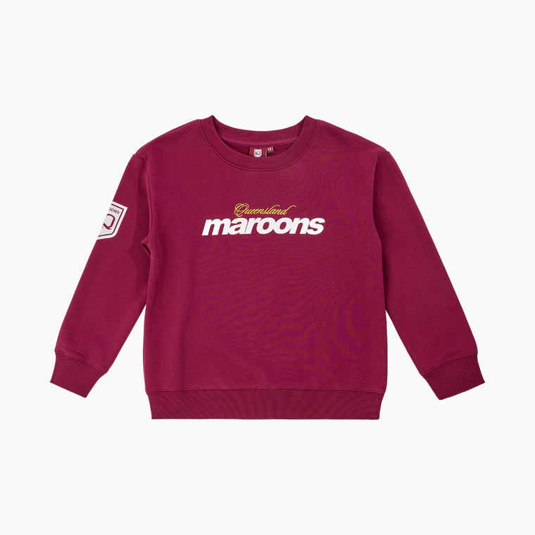 QLD Maroons Kids Supporter Crew Jumper