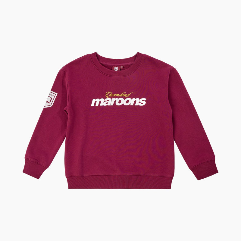 QLD Maroons Kids Supporter Crew Jumper