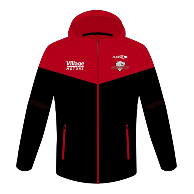 Redcliffe Dolphins 2025 Mens Players Wet Weather Jacket Front