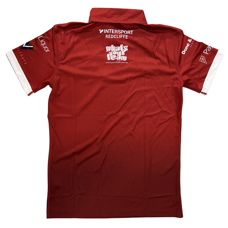 Redcliffe Dolphins 2026 Mens Players Polo - Red