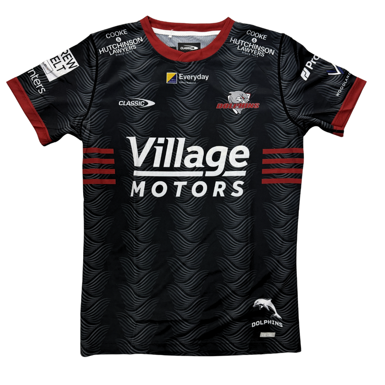Redcliffe Dolphins 2026 Mens Players Training Shirt - Black