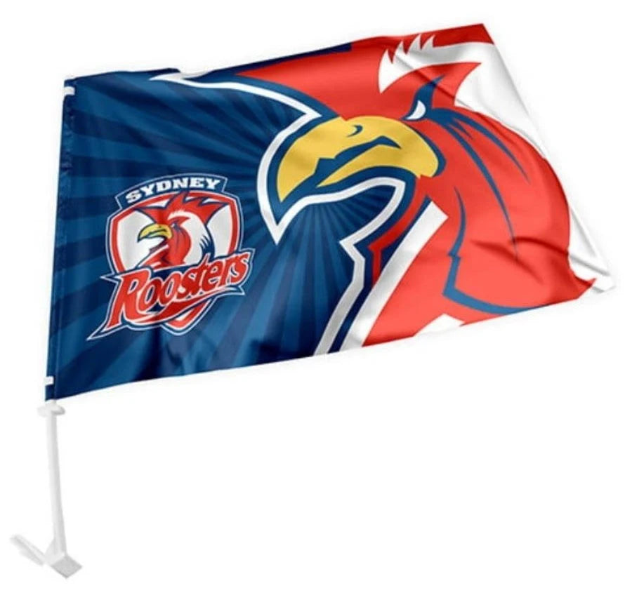 Roosters Car Flag