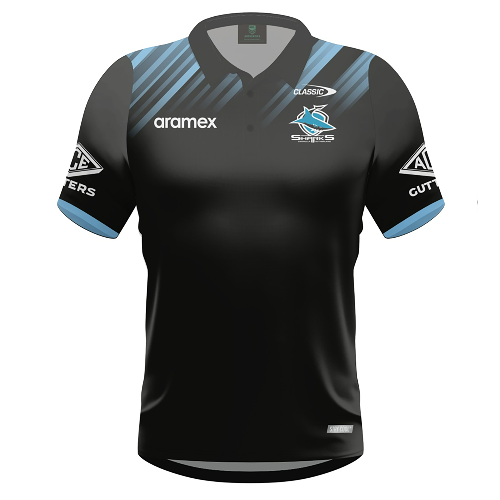 Cronulla Sharks 2024 Mens Players Media Polo