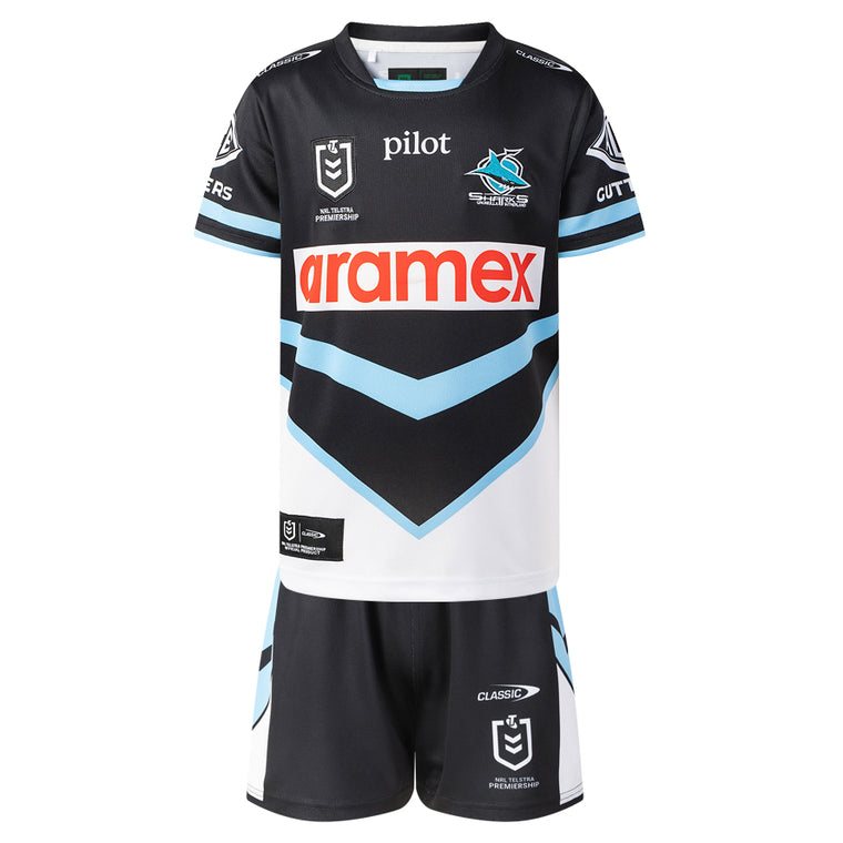 Cronulla Sharks 2026 Baby / Toddler Away Jersey Set