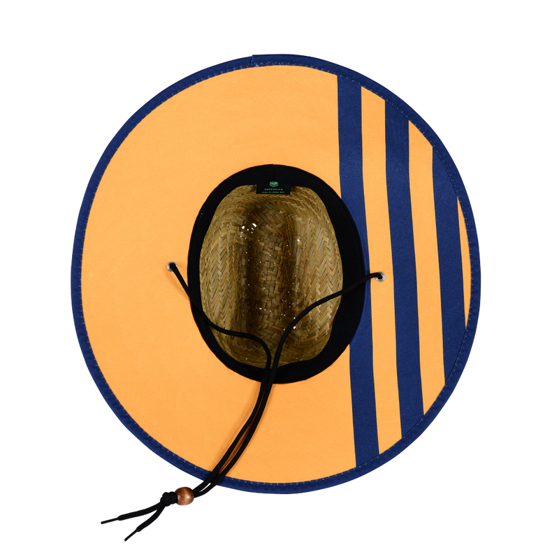 NRL Retro Straw Hat with jersey design on the underside