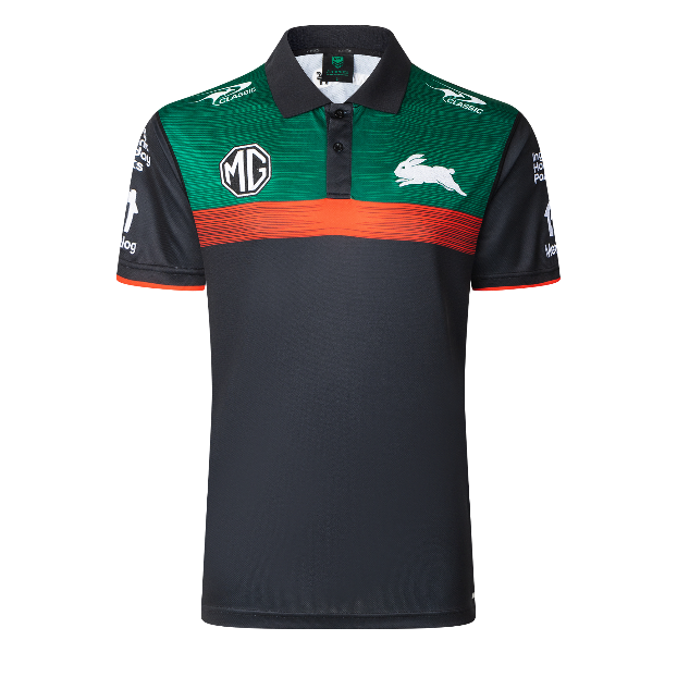South Sydney Rabbitohs 2025 Mens Players Training Polo - Black