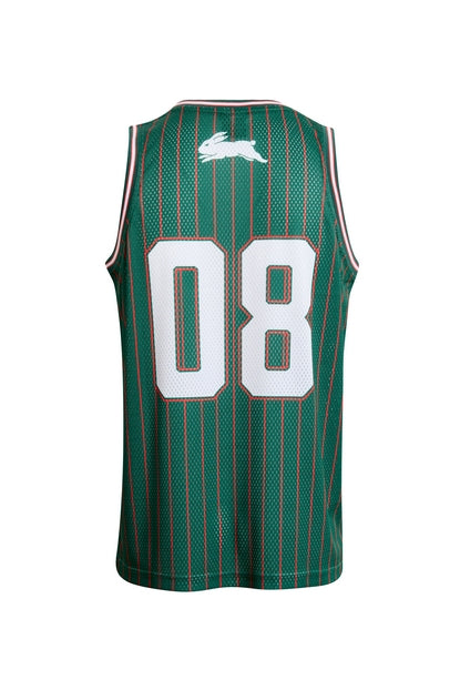 Green NRL Basketball singlet with number 08 on