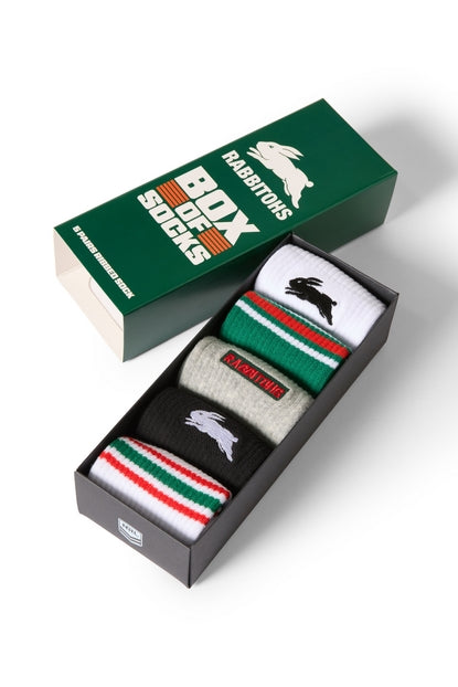 South Sydney Rabbitohs Boxed Socks (5pk)