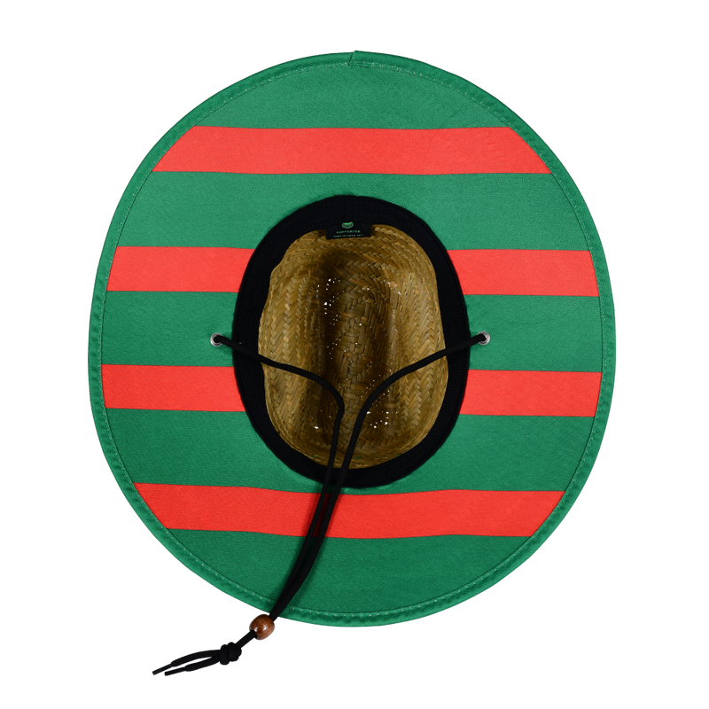 NRL Retro Straw Hat with jersey design on the underside
