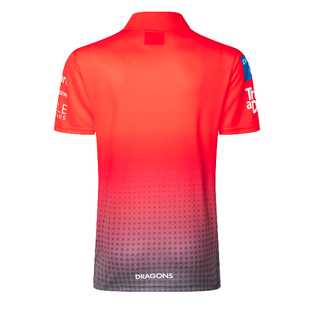 St George Illawarra Dragons 2025 Mens Players Media Polo Back