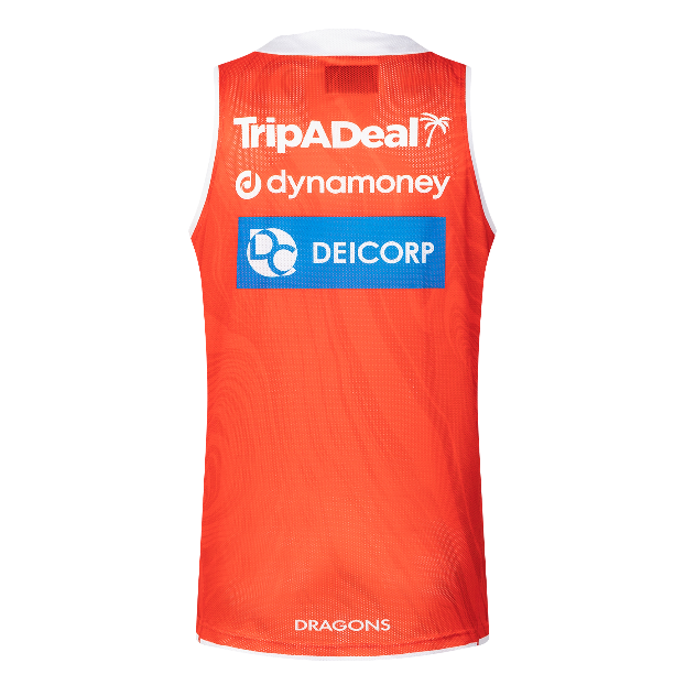 St George Illawarra Dragons 2025 Mens Players Training Singlet Back