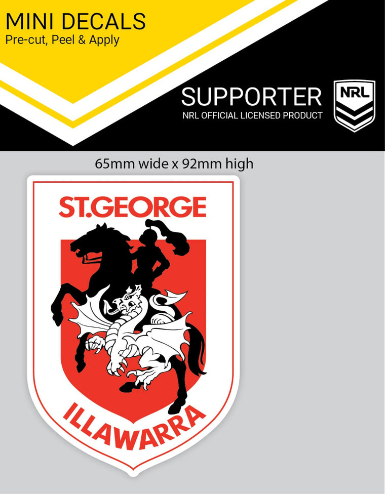 St George Illawarra Dragons Car Sticker Mini