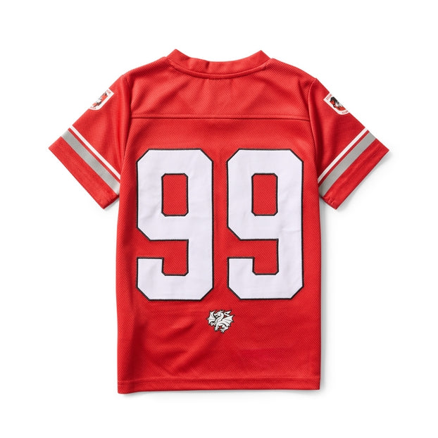 Red NRL Gridiron Jersey with 99 and Dragons logo