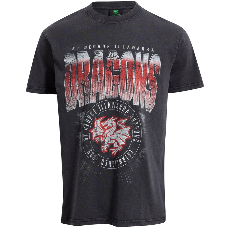 St George Illawarra Dragons Mens Supporter Shirt - Washed