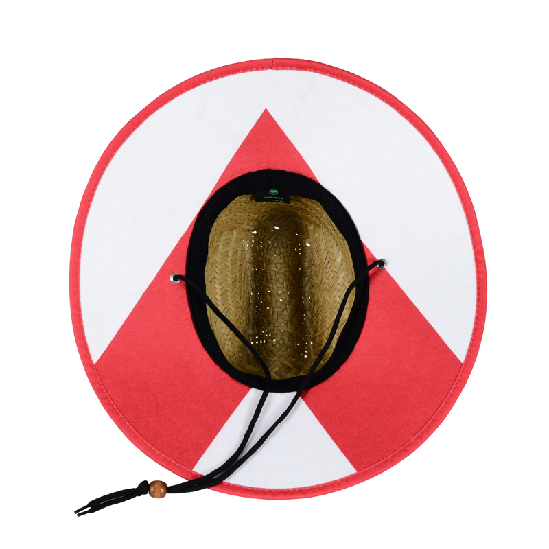 NRL Retro Straw Hat with jersey design on the underside