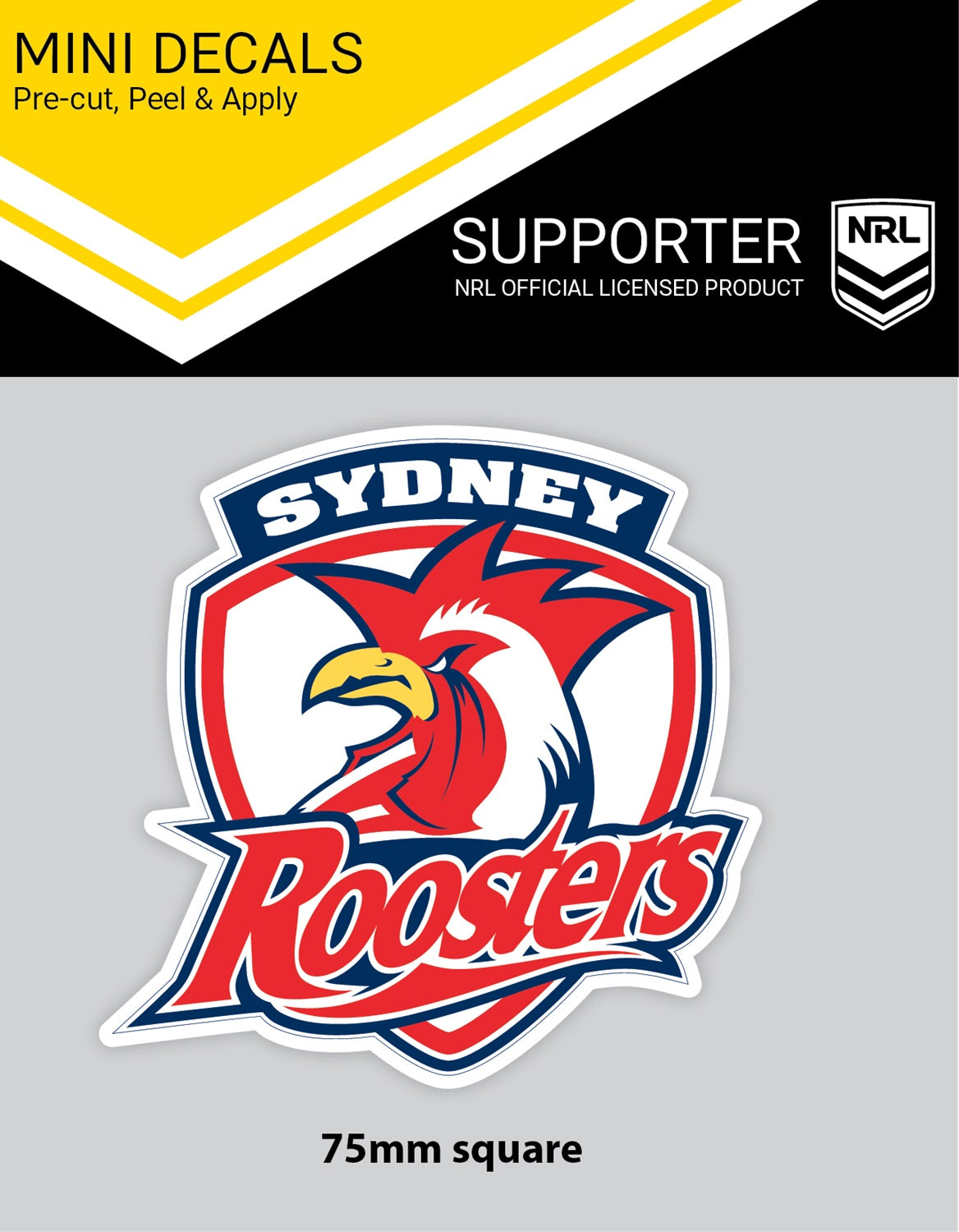 Sydney Roosters Car Sticker Mini