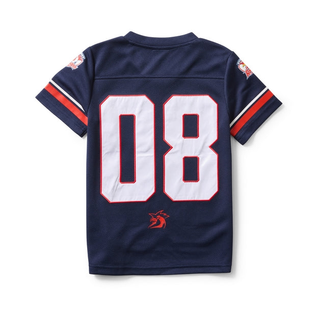 Navy NRL Gridiron Jersey with 08 and Roosters logo