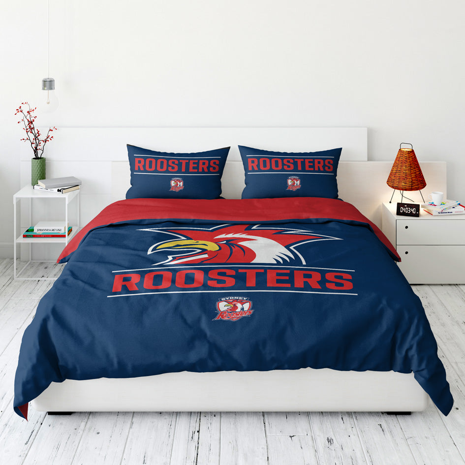 Bedding set with 'Roosters' logo