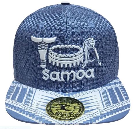Toa Samoa Snap Back Cap - Blue and White