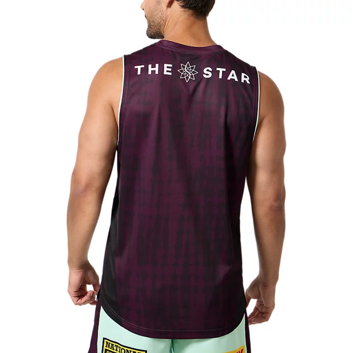 Brisbane Broncos 2025 Mens Players Training Singlet - Maroon