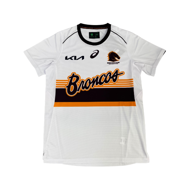 Brisbane Broncos 2025 Mens Players Run Out Shirt