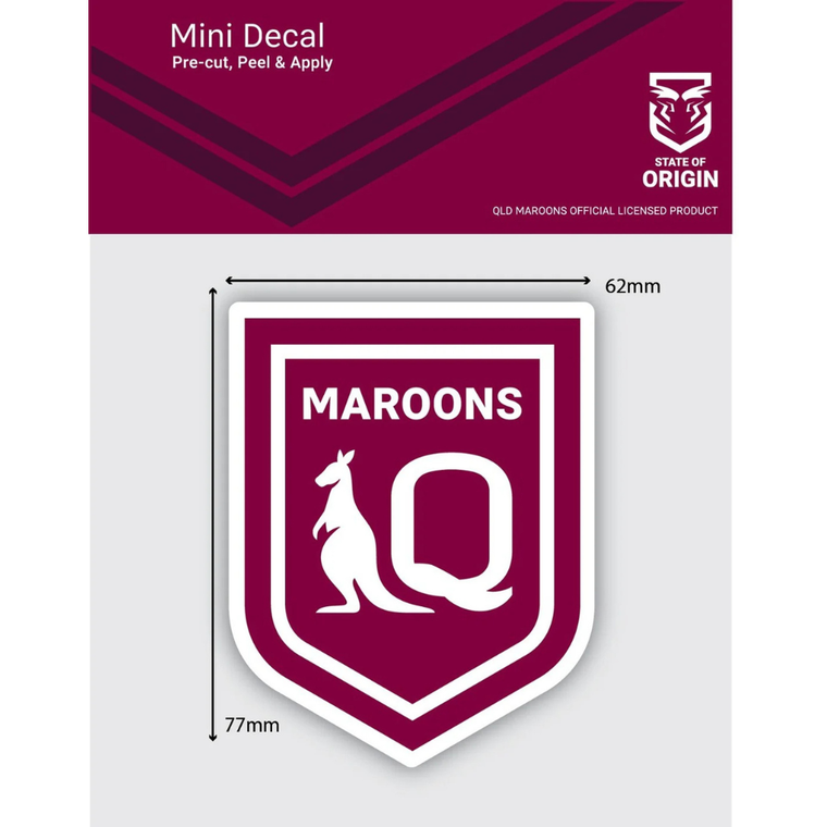 QLD Maroons Car Stickers Mini