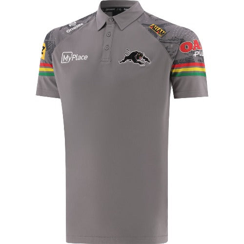Penrith Panthers 2024 Mens Players Media Polo - Grey