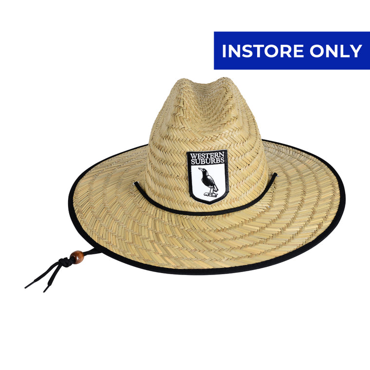 Western Suburbs Magpies Retro Straw Hat