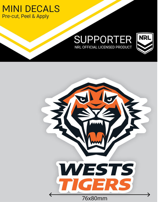 Wests Tigers Car Sticker Mini