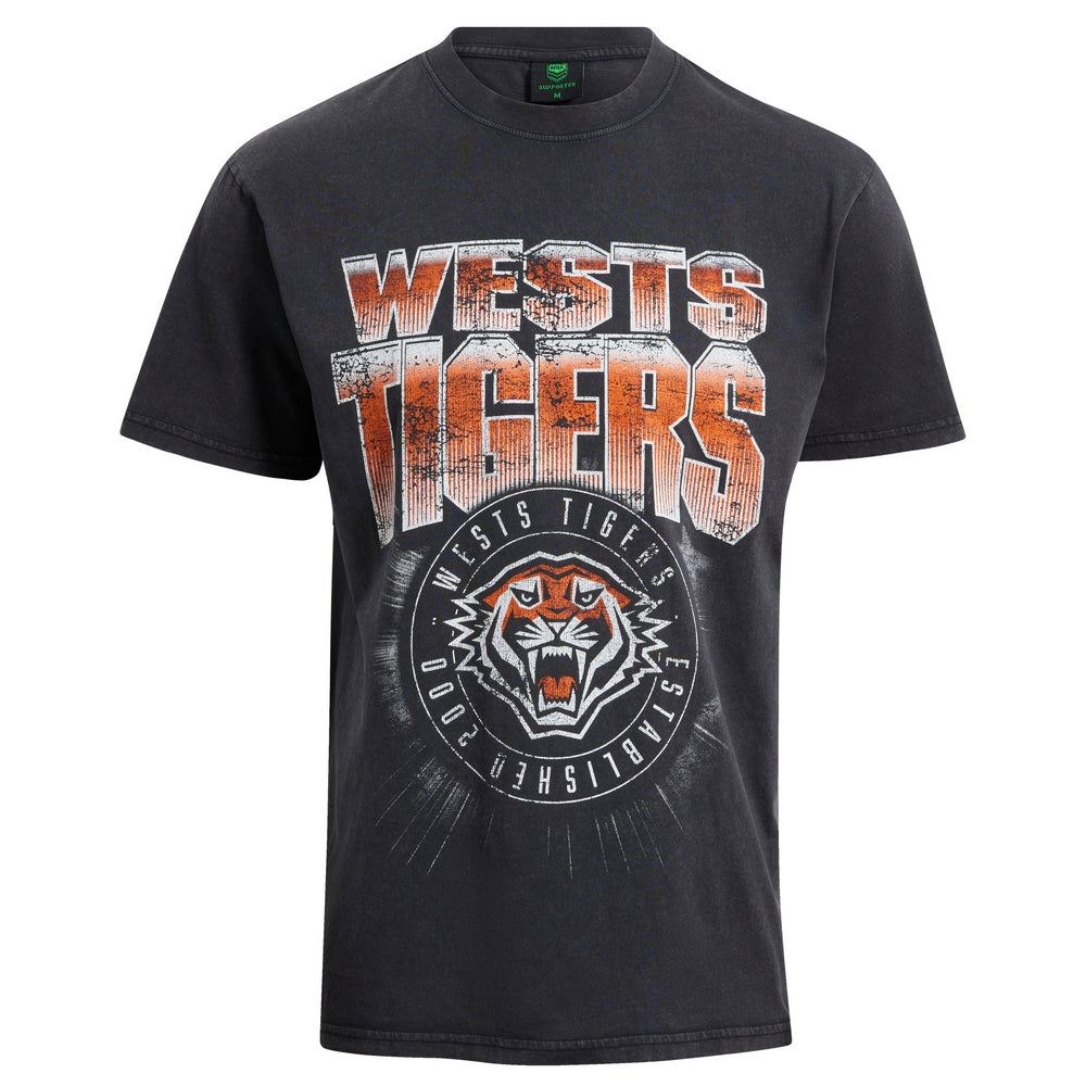 Wests Tigers Mens Supporter Shirt - Washed
