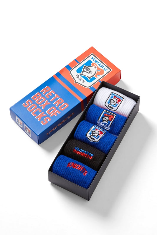 Newcastle Knights Retro Socks (5pk)