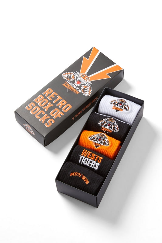 Wests Tigers Retro Socks (5pk)