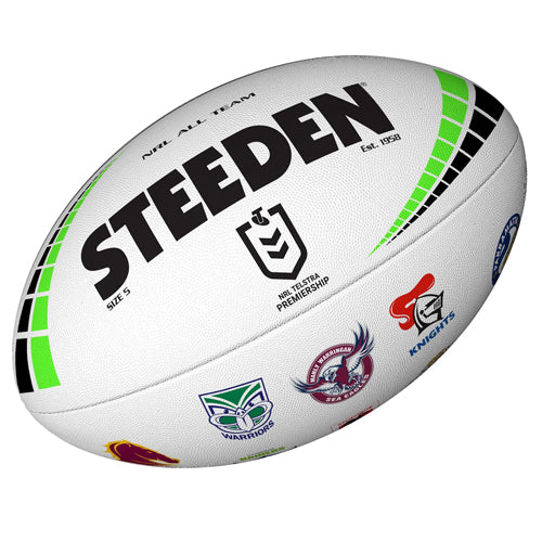 NRL All Logo Steeden Supporter Football - Size 3