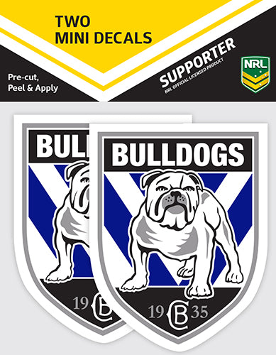Canterbury Bulldogs Car Mini Stickers (2pk)