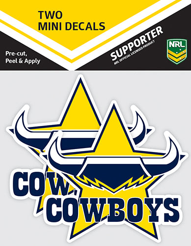 North Queensland Cowboys Car Stickers Mini (2pk)