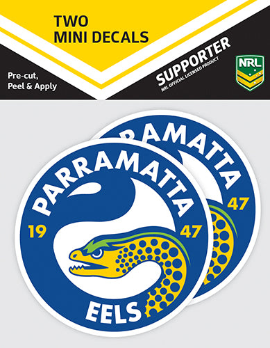 Parramatta Eels Car Stickers Mini (2pk)