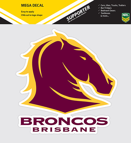 Brisbane Broncos Car Logo Sticker - Mega
