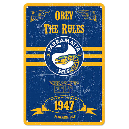 Parramatta Eels Retro Tin Sign