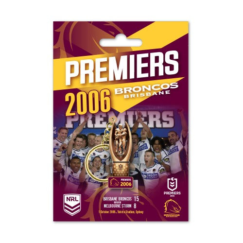 Brisbane Broncos 2006 Premiers Keyring - Trophy