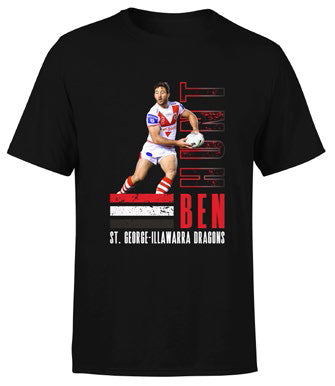 St George Illawarra Dragons Mens Supporter Player Shirt - Ben Hunt