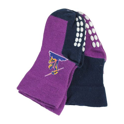 Melbourne Storm Baby Socks 2pk Anti-slip on bottom of socks Team Colours