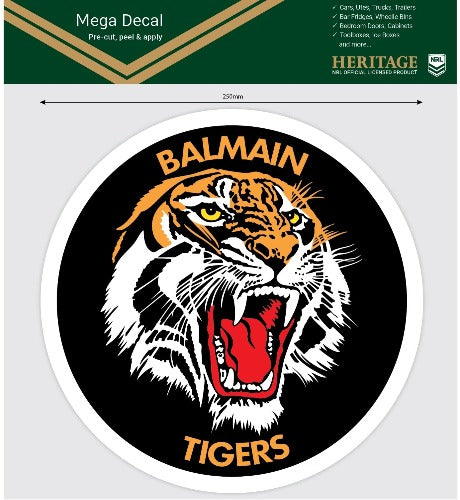 Balmain Tigers Heritage Car Logo Sticker - Mega