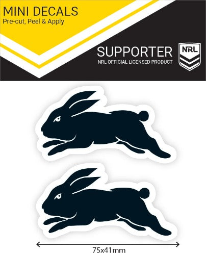 South Sydney Rabbitohs Car Stickers Mini (2pk)