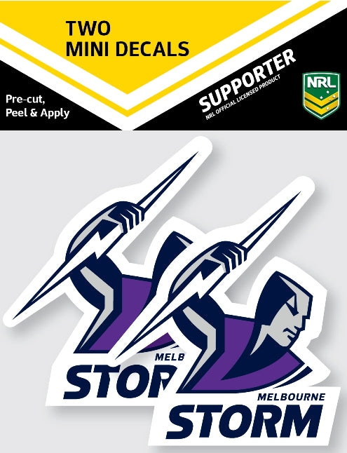 Melbourne Storm Car Stickers Mini (2pk)