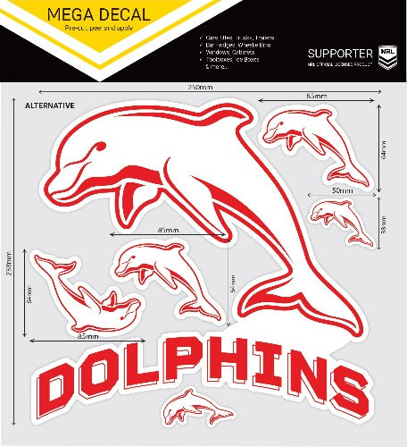 Dolphins Car Logo Sticker - Mega