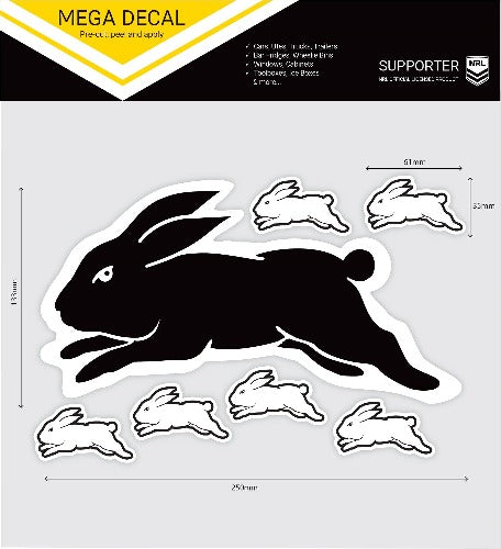 South Sydney Rabbitohs Car Logo Sticker - Mega