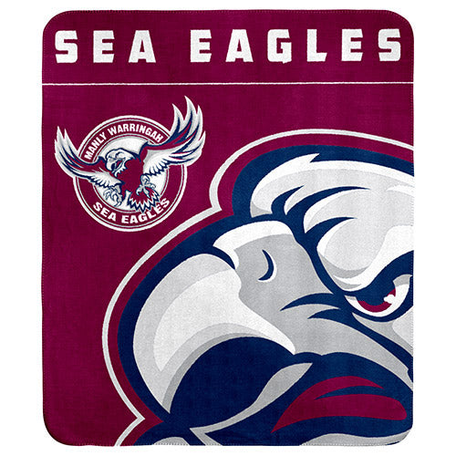 Manly Sea Eagles Polar Fleece Throw Rug