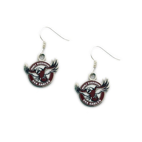 Manly Sea Eagles Logo Earrings